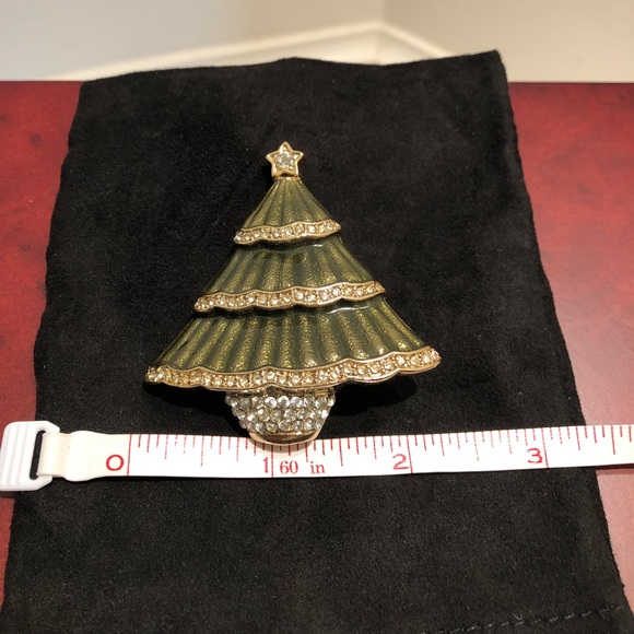 Monet Christmas Tree Brooch - Picture 6 of 6